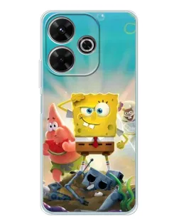 Чехол для Xiaomi Redmi 13x с картинкой «Спанч Боб победитель»