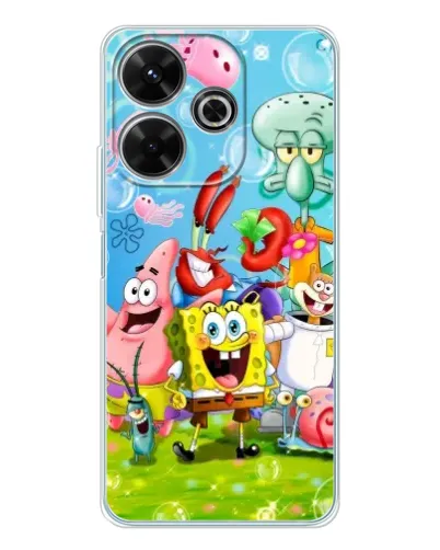 Чехол для Xiaomi Redmi 13x с картинкой «Губка Боб и друзья» Чехол для Xiaomi Redmi 13x с картинкой «Губка Боб и друзья»