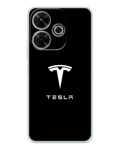 Чехол для Xiaomi Redmi 13x с картинкой «Tesla White Logo»