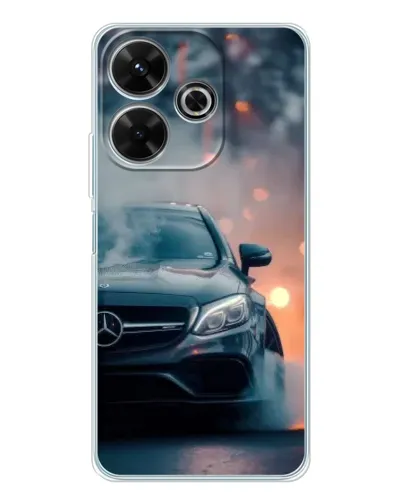 Чехол для Xiaomi Redmi 13x с картинкой «Mercedes — ночной город»