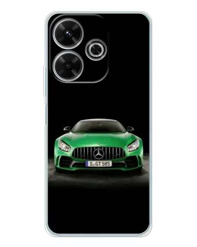 Чехол для Xiaomi Redmi 13x с картинкой «Mercedes — неоновый лого»