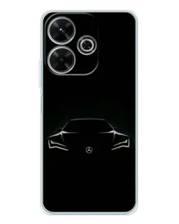 Чехол для Xiaomi Redmi 13x с картинкой «Mercedes — силуэт авто» Чехол для Xiaomi Redmi 13x с картинкой «Mercedes — силуэт авто»
