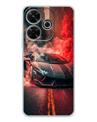 Чехол для Xiaomi Redmi 13x с картинкой «Lamborghini красный дым» Чехол для Xiaomi Redmi 13x с картинкой «Lamborghini красный дым»
