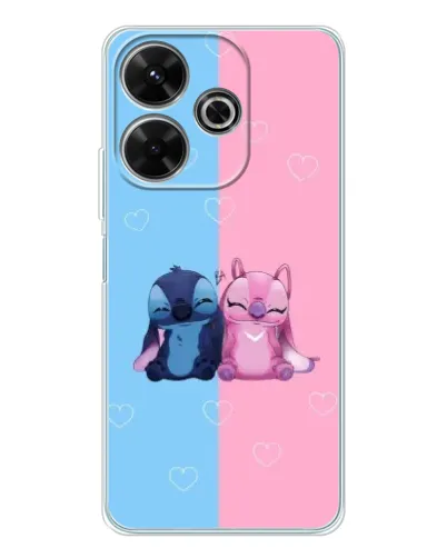 Чехол для Xiaomi Redmi 13x с картинкой «Stitch и Angel Love»