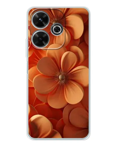 Чехол для Xiaomi Redmi 13x с картинкой «Оранжевый макро цветок»
