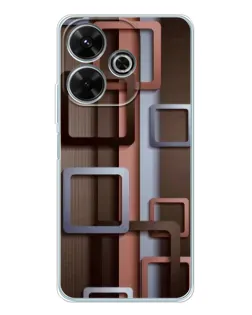 Чохол для Xiaomi Redmi 13x з картинкою «Коричневі об'ємні квадрати» Чохол для Xiaomi Redmi 13x з картинкою «Коричневі об'ємні квадрати»