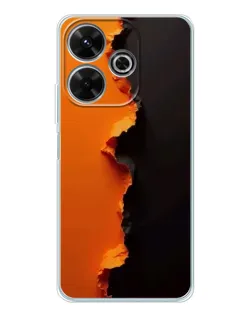 Чехол для Xiaomi Redmi 13x с картинкой «Оранжевый разлом»