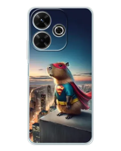 Чехол для Xiaomi Redmi 13x с картинкой «Капи-мен супергерой»