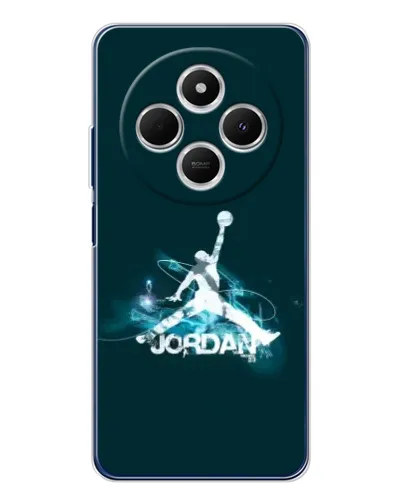 Чехол для Xiaomi Redmi 14C с картинкой «Jordan Blue Fire»