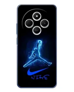 Чехол для Xiaomi Redmi 14C с картинкой «Jordan Neon Blue»