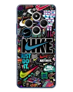 Чехол для Xiaomi Redmi 14C с картинкой «Яркий коллаж Nike»