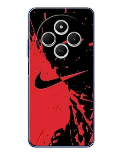 Чехол для Xiaomi Redmi 14C с картинкой «Красные брызги Nike»