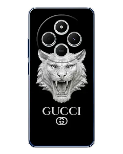 Чехол для Xiaomi Redmi 14C с картинкой «Gucci — серебряный лев» Чехол для Xiaomi Redmi 14C с картинкой «Gucci — серебряный лев»