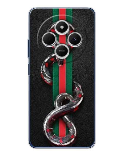 Чехол для Xiaomi Redmi 14C с картинкой «Gucci — змея на полосе» Чехол для Xiaomi Redmi 14C с картинкой «Gucci — змея на полосе»