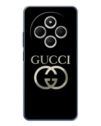 Чехол для Xiaomi Redmi 14C с картинкой «Gucci — золото на черном» Чехол для Xiaomi Redmi 14C с картинкой «Gucci — золото на черном»
