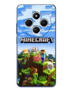 Чехол для Xiaomi Redmi 14C с картинкой «Minecraft классический мир»