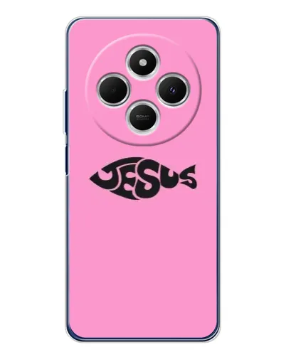 Чехол для Xiaomi Redmi 14C с картинкой «Розовый символ Jesus» Чехол для Xiaomi Redmi 14C с картинкой «Розовый символ Jesus»