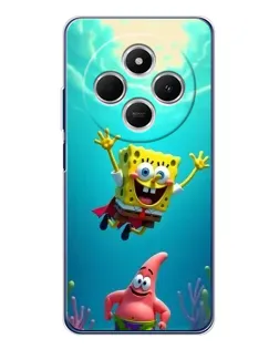 Чехол для Xiaomi Redmi 14C с картинкой «Спанч Боб под водой»