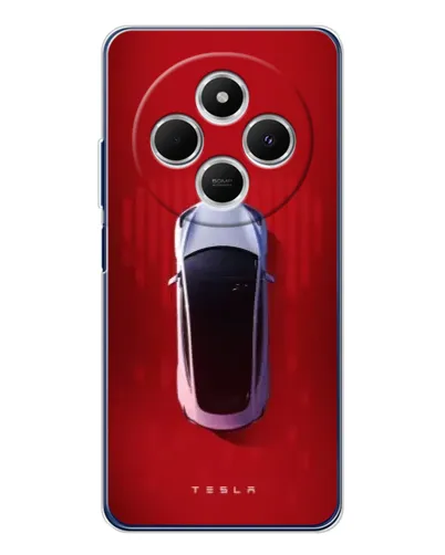 Чехол для Xiaomi Redmi 14C с картинкой «Tesla Top View»