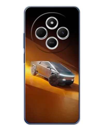 Чехол для Xiaomi Redmi 14C с картинкой «Cybertruck в пустыне»