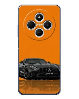Чехол для Xiaomi Redmi 14C с картинкой «Оранжевый Mercedes AMG»