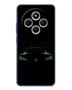 Чехол для Xiaomi Redmi 14C с картинкой «Mercedes — силуэт авто» Чехол для Xiaomi Redmi 14C с картинкой «Mercedes — силуэт авто»