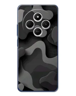 Чехол для Xiaomi Redmi 14C с картинкой «Темный абстрактный камуфляж»
