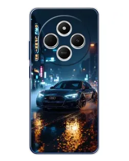 Чехол для Xiaomi Redmi 14R 5G с картинкой «Ночной город и Audi»