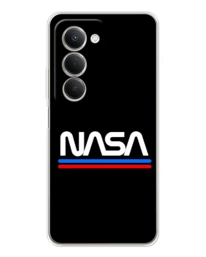 Чехол для Xiaomi Redmi 15 5G с картинкой «NASA — классика Red Blue»