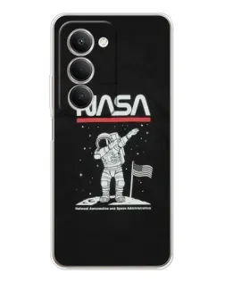 Чехол для Xiaomi Redmi 15 5G с картинкой «NASA — шагаем по Луне»