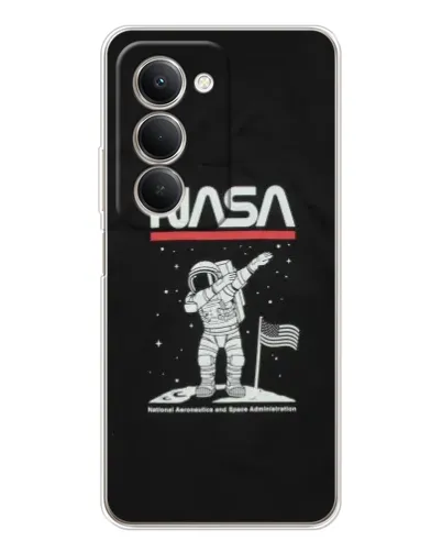 Чехол для Xiaomi Redmi 15 5G с картинкой «NASA — шагаем по Луне»