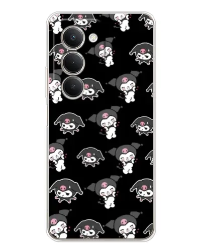 Чехол для Xiaomi Redmi 15 5G с картинкой «Черный паттерн Kuromi»