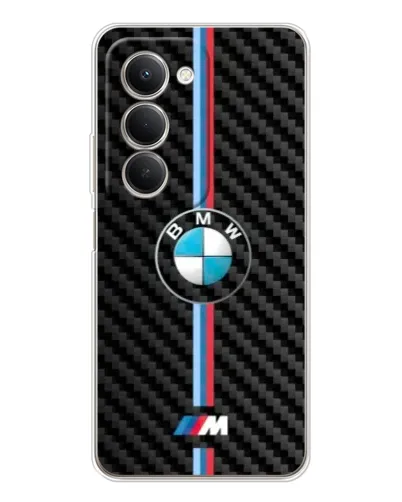 Чехол для Xiaomi Redmi 15 5G с картинкой «Эмблема BMW и карбон»