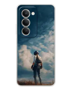 Чехол для Xiaomi Redmi 15 5G с картинкой «Герой PUBG на скале»