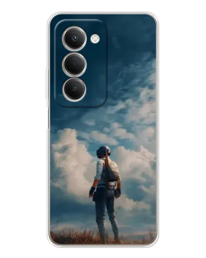 Чехол для Xiaomi Redmi 15 5G с картинкой «Герой PUBG на скале»