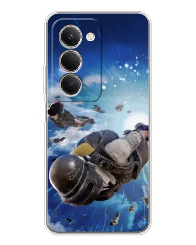 Чехол для Xiaomi Redmi 15 5G с картинкой «Десант PUBG — прыжок»