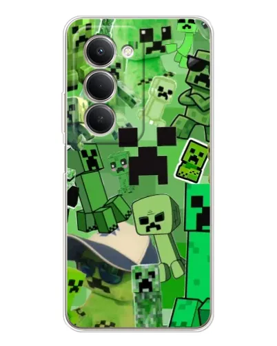 Чехол для Xiaomi Redmi 15 5G с картинкой «Криперы Minecraft»