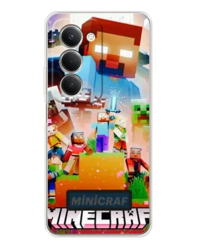 Чехол для Xiaomi Redmi 15 5G с картинкой «Minecraft герои игры»