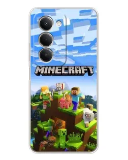 Чехол для Xiaomi Redmi 15 5G с картинкой «Minecraft классический мир»
