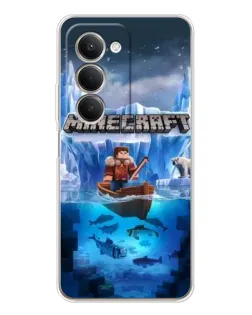 Чехол для Xiaomi Redmi 15 5G с картинкой «Minecraft ледяной мир»