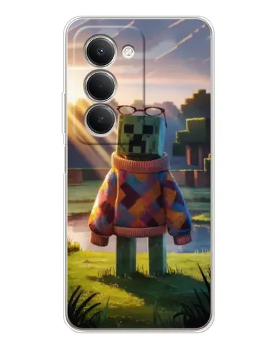 Чехол для Xiaomi Redmi 15 5G с картинкой «Крипер в свитере»