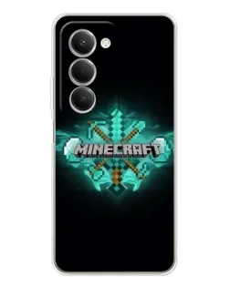 Чехол для Xiaomi Redmi 15 5G с картинкой «Minecraft Diamond лого»