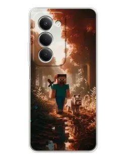 Чехол для Xiaomi Redmi 15 5G с картинкой «Стив в лесу»