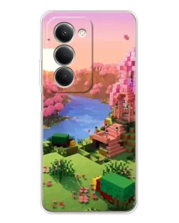Чехол для Xiaomi Redmi 15 5G с картинкой «Розовое дерево Minecraft»