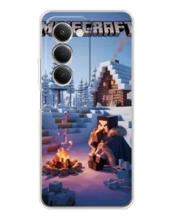 Чехол для Xiaomi Redmi 15 5G с картинкой «Зимний Minecraft»