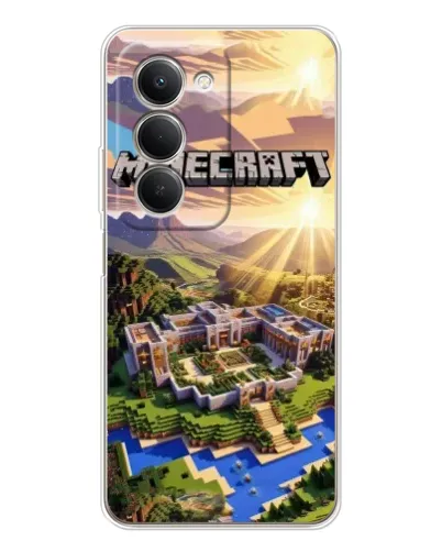 Чехол для Xiaomi Redmi 15 5G с картинкой «Minecraft панорама»