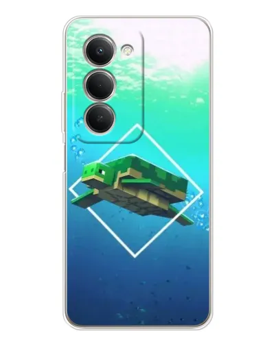 Чехол для Xiaomi Redmi 15 5G с картинкой «Черепаха Minecraft»