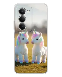 Чехол для Xiaomi Redmi 15 5G с картинкой «Пара единорогов»