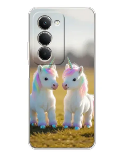 Чехол для Xiaomi Redmi 15 5G с картинкой «Пара единорогов» Чехол для Xiaomi Redmi 15 5G с картинкой «Пара единорогов»