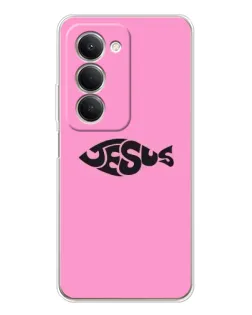 Чохол для Xiaomi Redmi 15 5G з картинкою «Рожевий символ Jesus»